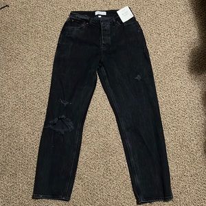 Abercrombie & Fitch The Dad high rise 29/8 regular black jeans. NEW with t…